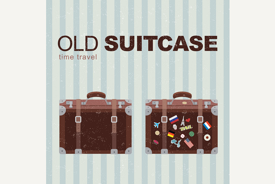 Old suitcase in Illustrations - product preview 8