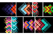 Set of abstract geometric backgrounds