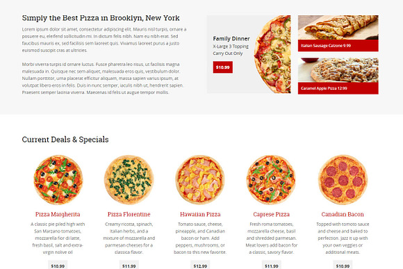 Pizza Restaurant Joomla Landing Page in Landing Page Templates - product preview 2