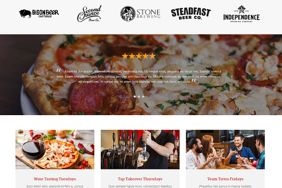 Pizza Restaurant Joomla Landing Page in Landing Page Templates - product preview 4