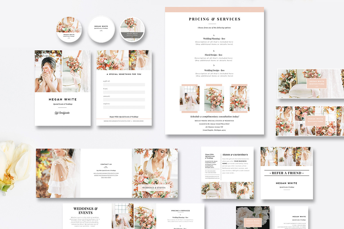 11 Piece Florist Marketing Set in Stationery Templates - product preview 8