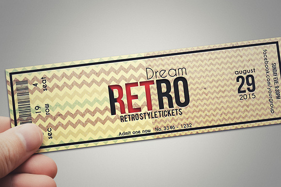 Multipurpose retro ticket 02 in Card Templates - product preview 2