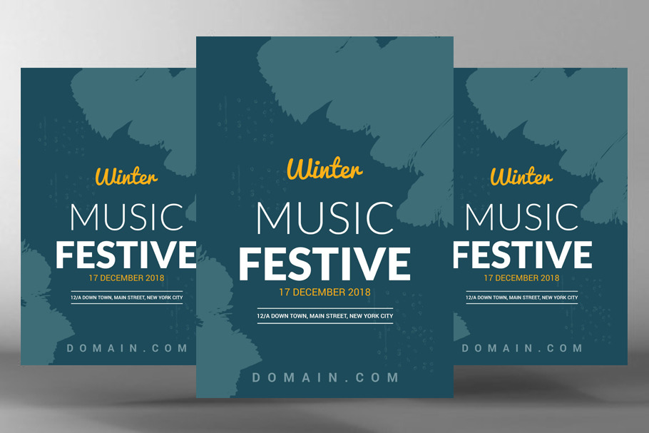Winter Music Festival Flyer