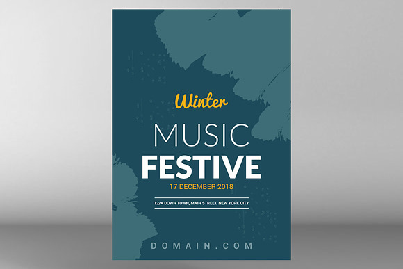 Winter Music Festival Flyer in Flyer Templates - product preview 1