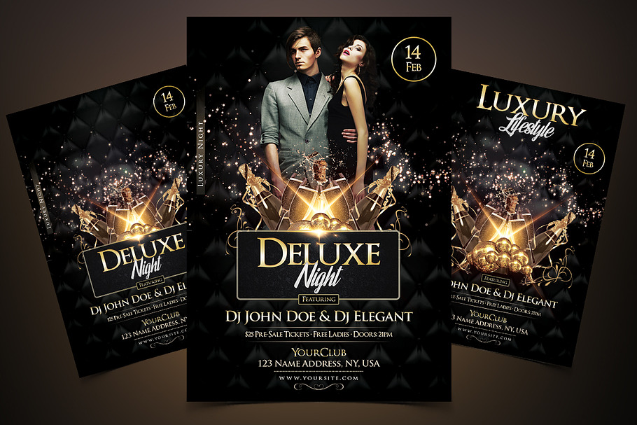 Deluxe Night - Luxury Elegant Flyer in Flyer Templates - product preview 8