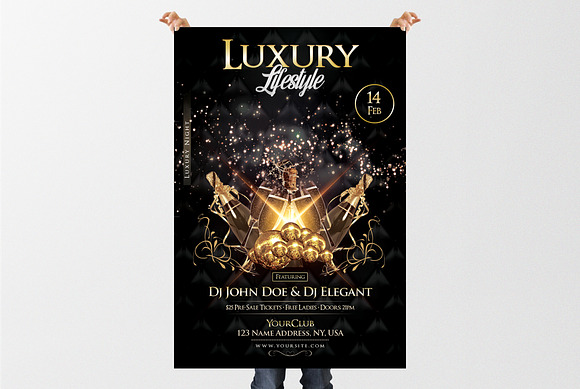 Deluxe Night - Luxury Elegant Flyer in Flyer Templates - product preview 2