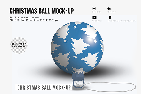 Christmas Ball Mock-up in Product Mockups - product preview 8