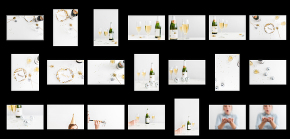 New Year's Confetti & Bubbly Bundle in Mockup Templates - product preview 2