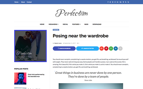 Perfection Premium Blogger Template in Website Templates - product preview 4