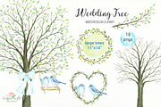 Wedding Tree Watercolor Clipart