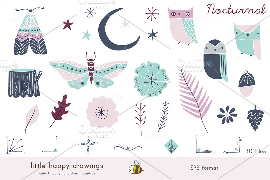 Nocturnal | Vector File in Illustrations - product preview 8
