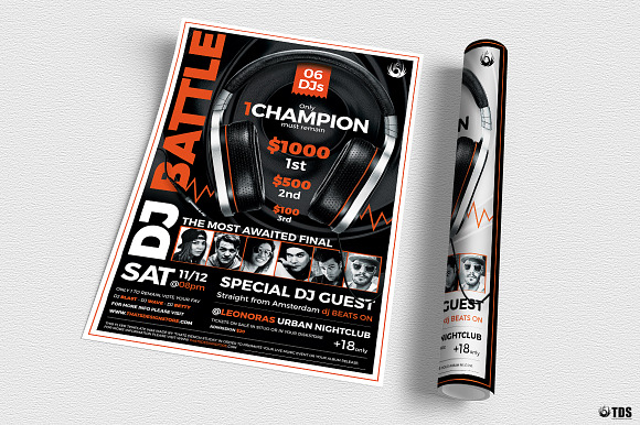DJ Battle Flyer Template V5 in Flyer Templates - product preview 2