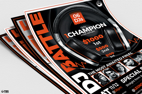 DJ Battle Flyer Template V5 in Flyer Templates - product preview 4