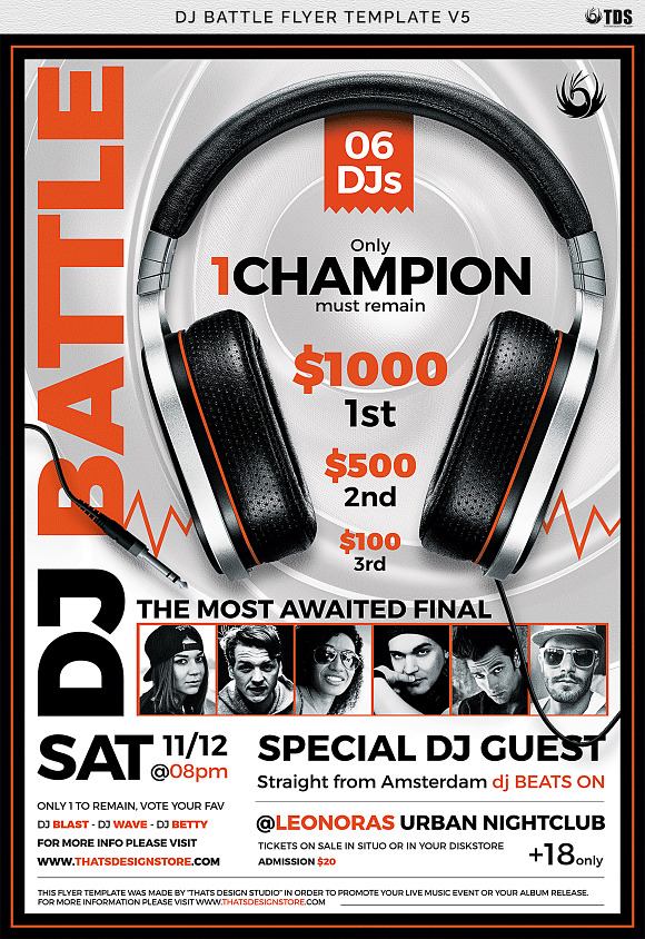 DJ Battle Flyer Template V5 in Flyer Templates - product preview 7