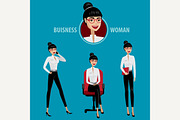Set of business woman