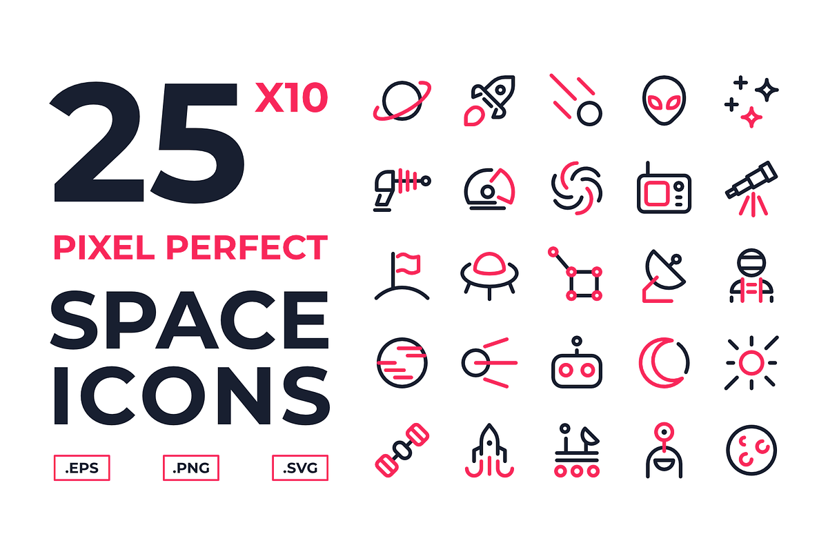 Space icons in Space Icons - product preview 8