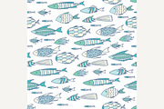 Pattern with shoal of fishes