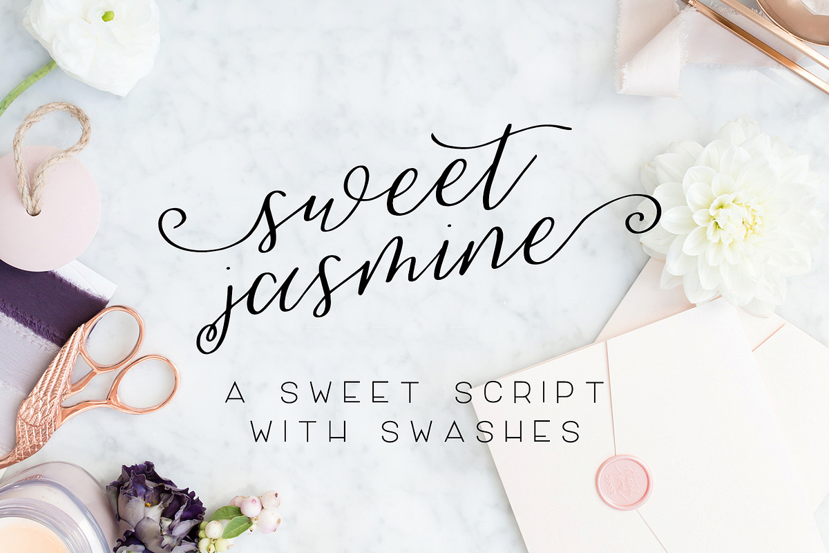 Sweet Jasmine Script in Script Fonts - product preview 8
