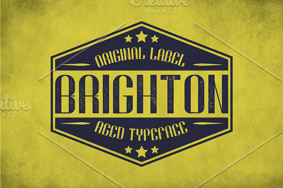 Brighton Vintage Label Typeface in Display Fonts - product preview 2
