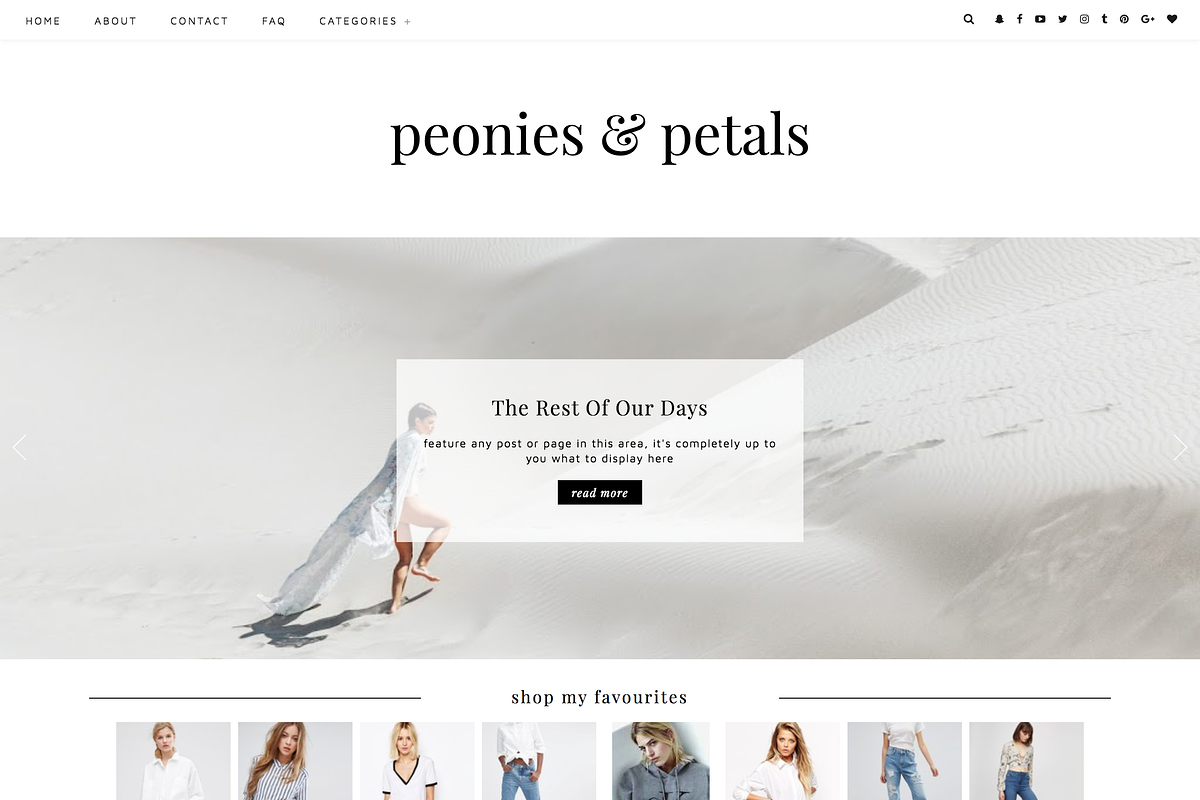 Wordpress Theme "Peonies & Petals" in WordPress Blog Themes - product preview 8