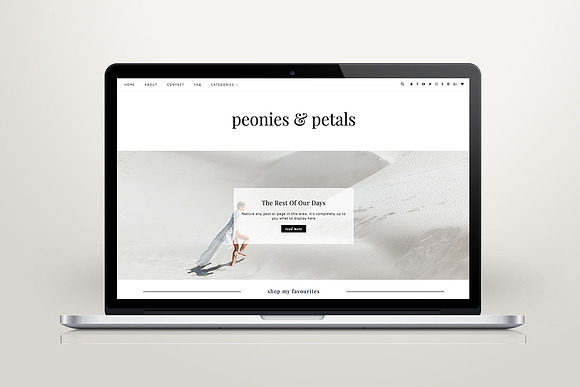 Wordpress Theme "Peonies & Petals" in WordPress Blog Themes - product preview 1