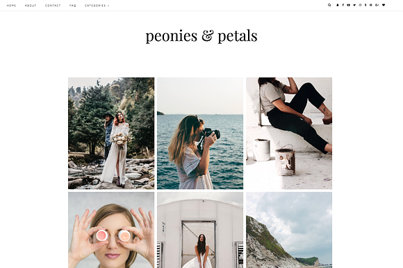 Wordpress Theme "Peonies & Petals" in WordPress Blog Themes - product preview 3