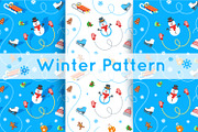 Winter holidays seamless pattern