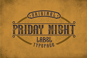 Friday Night Vintage Label Typeface