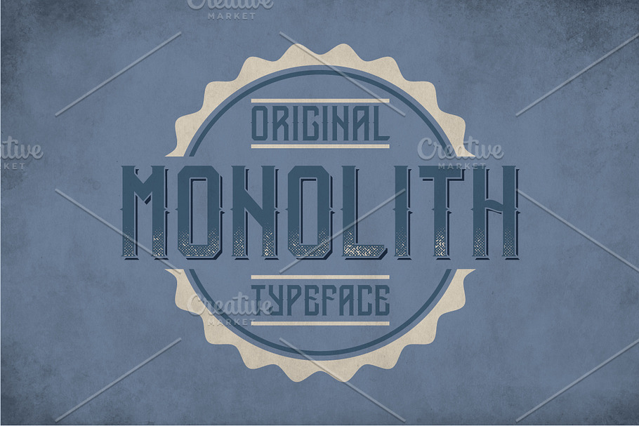 Monolith Vintage Label Typeface in Display Fonts - product preview 8