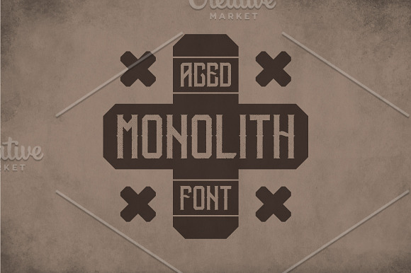 Monolith Vintage Label Typeface in Display Fonts - product preview 2