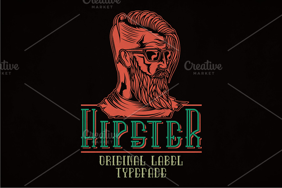 Hipster Modern Label Typeface in Display Fonts - product preview 8