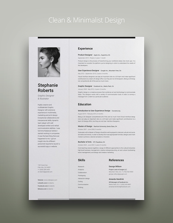 Professional Resume 1 V.W in Letter Templates - product preview 1