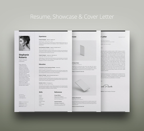 Professional Resume 1 V.W in Letter Templates - product preview 2