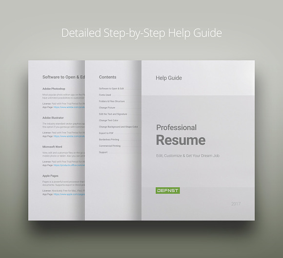 Professional Resume 1 V.W in Letter Templates - product preview 6