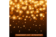 Transparent light vector effect.