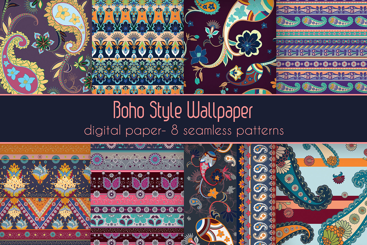 Boho Art Vector Seamless Pattern in Patterns - product preview 8