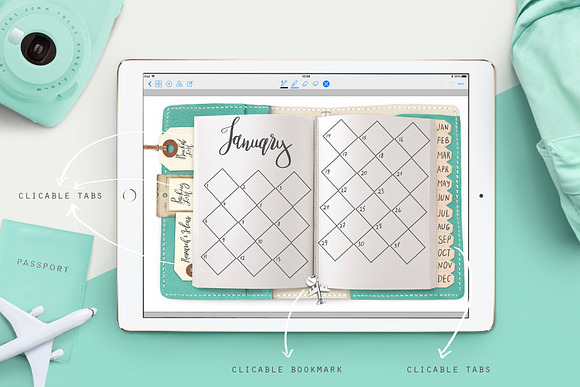 Digital travel journal in Stationery Templates - product preview 2