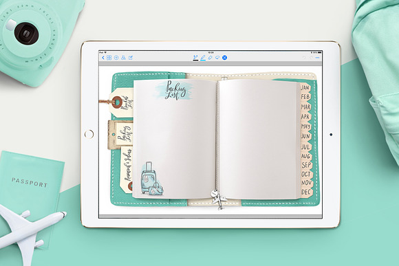 Digital travel journal in Stationery Templates - product preview 4