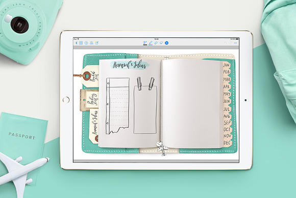 Digital travel journal in Stationery Templates - product preview 5