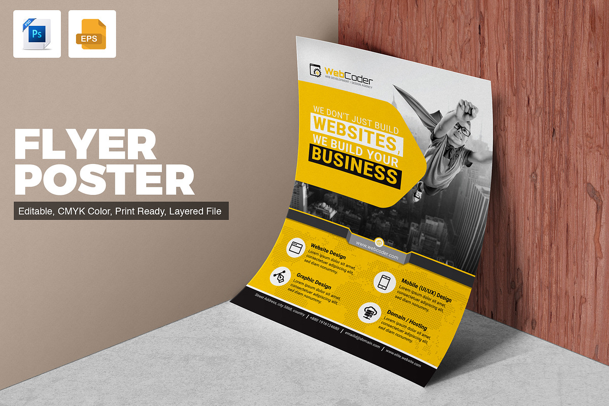 Flyer Template for Web Development in Flyer Templates - product preview 8