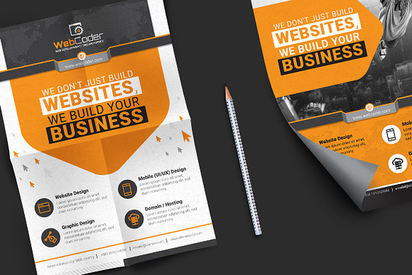Flyer Template for Web Development in Flyer Templates - product preview 5