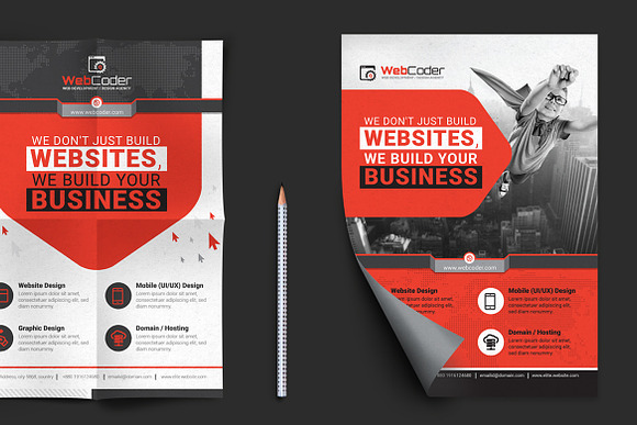 Flyer Template for Web Development in Flyer Templates - product preview 6