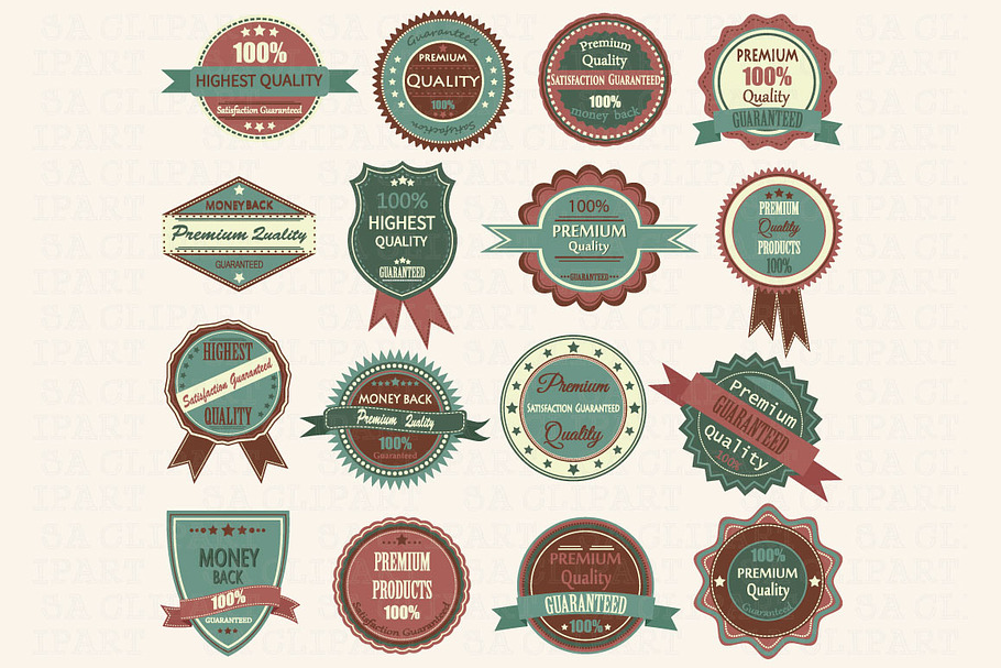 Vintage Badge Label Frame ClipArt in Illustrations - product preview 8