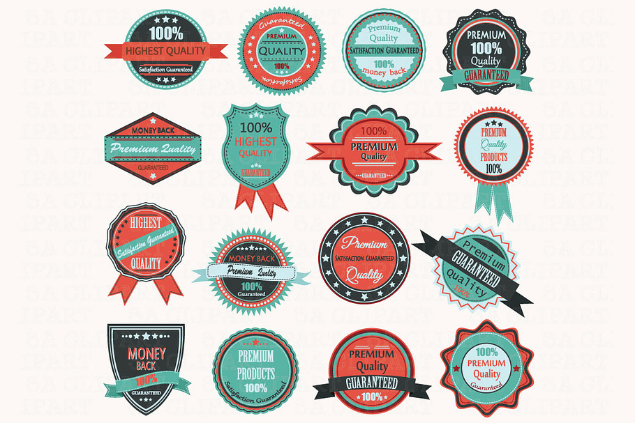 Vintage Badge Label Frame ClipArt in Illustrations - product preview 8
