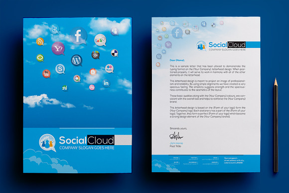 Stationery Branding for Social Media in Branding Mockups - product preview 4
