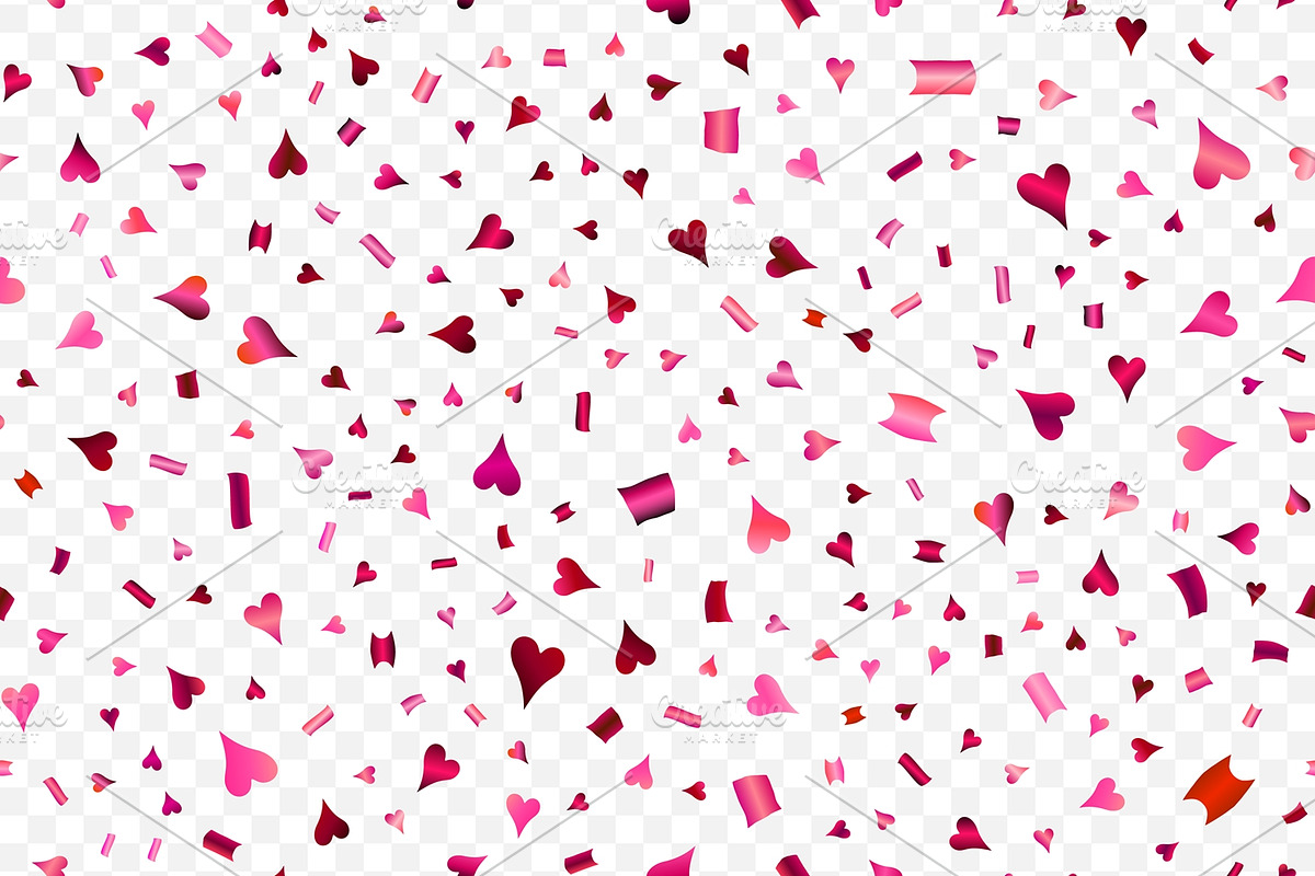 Falling confetti with hearts in Objects - product preview 8