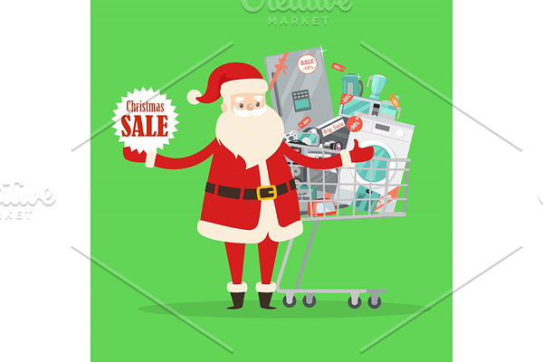 Christmas Big Sale from Santa Claus in Storehouse
