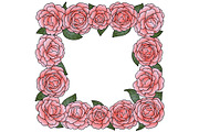 Camellia Square Frame