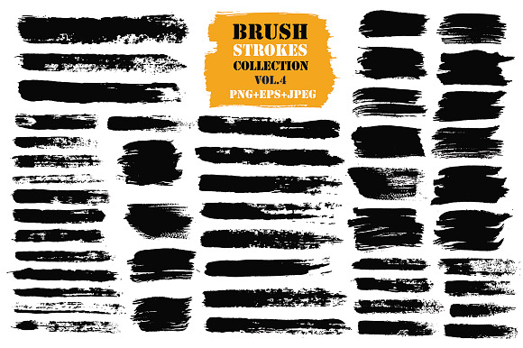 Brush Strokes Bundle: PNG+Vector in Objects - product preview 1