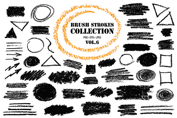 Brush Strokes Bundle: PNG+Vector in Objects - product preview 2